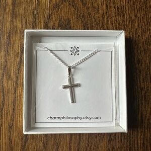 CharmPhilosophy Sterling Silver Cross Necklace